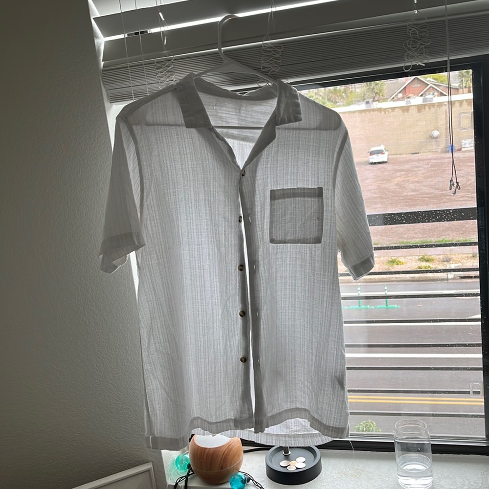 button up white shirt